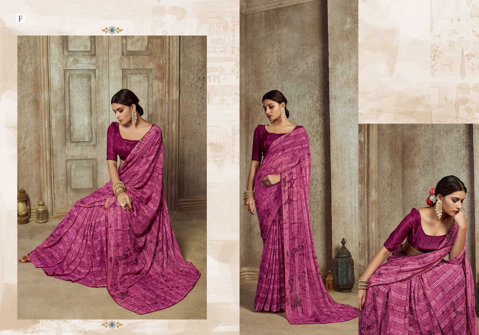 Prisma By Ynf Georgette Printed Sarees Catalog
